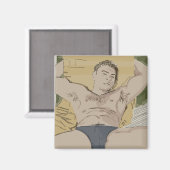 Sunlounger Magnet (Vorderseite/Rückseite)