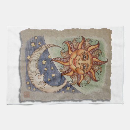 Sunmond u. -sterne geschirrtuch (Horizontal)