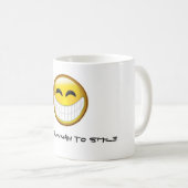 Sunnah zum zu lächeln kaffeetasse (VorderseiteRechts)