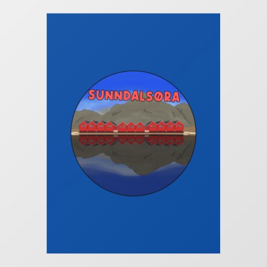 Sunndalsøra Fensteraufkleber (Blatt)