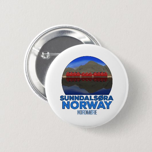 Sunndalsøra Nordmøre Norwegen Button (Vorne & Hinten)