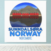 Sunndalsøra Nordmøre Norwegen Leinwanddruck (Insitu (Holzboden))