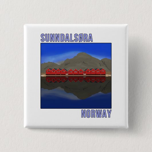 Sunndalsora Norwegen Skandinavien Button (Vorderseite)