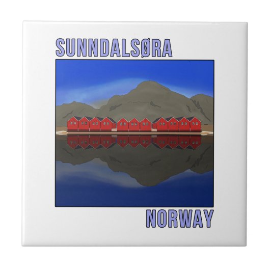 Sunndalsora Norwegen Skandinavien Fliese (Vorderseite)
