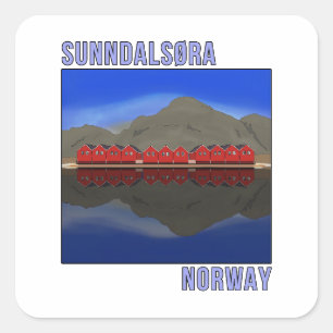 Sunndalsora Norwegen Skandinavien Quadratischer Aufkleber
