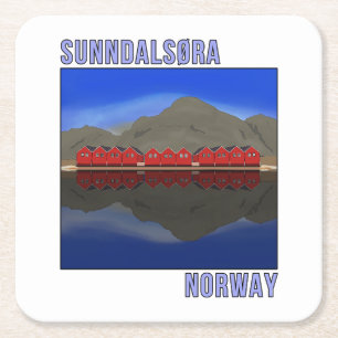 Sunndalsora Norwegen Skandinavien Rechteckiger Pappuntersetzer