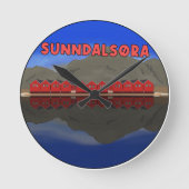 Sunndalsøra Runde Wanduhr (Vorderseite)
