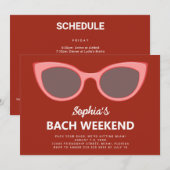 Sunnies Beach Bachelorette Einladung (Vorne/Hinten)