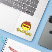 Sunnleo-Sticker Aufkleber (Laptop mit iPhone)