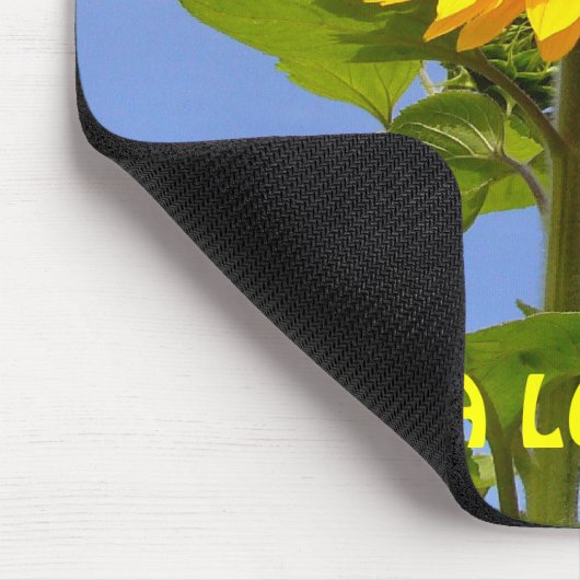 Sunnny Sunflower-Text Mousepad (Ecke)