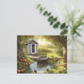 Sunny Apple Orchard Postkarte (Stehend Vorderseite)