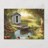 Sunny Apple Orchard Postkarte (Vorderseite)