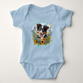 Sunny Aussie Meadow - Anpassbar Baby Strampler (Vorderseite)