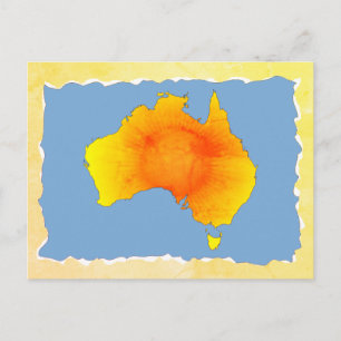 Sunny Australia Karte Alte Torn Papier Textur