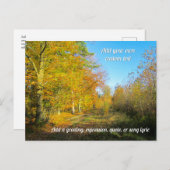 Sunny Autumn Forest - Personalised Postkarte (Vorne/Hinten)