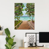 Sunny Beach Escape Poster (Heimbüro)