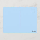 Sunny Beach Strichmännchen Yellow Postcard Postkarte (Rückseite)