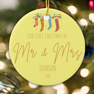 Sunny Beginnings - Mr. & Mrs. Keramik Ornament