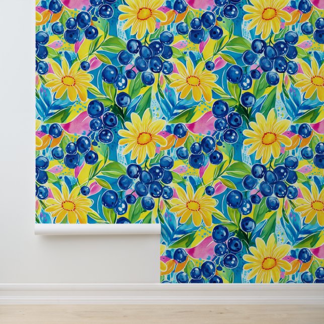 Sunny Berry Splash Tapete (Anwendung)