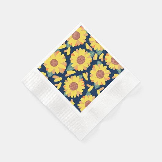 Sunny Bloom Doodles Serviette (Ecke)