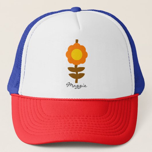 Sunny Bloom Trucker Hat Truckerkappe (Vorderseite)
