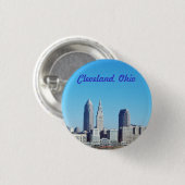 Sunny Blue Cleveland Ohio Button (Vorne & Hinten)