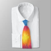 Sunny Blue Gefärbte Krawatte Necktie (Gebunden)