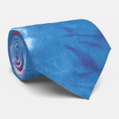Sunny Blue Gefärbte Krawatte Necktie (Gerollt)