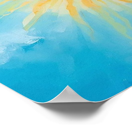 Sunny Blue Sky Art Poster (Ecke)