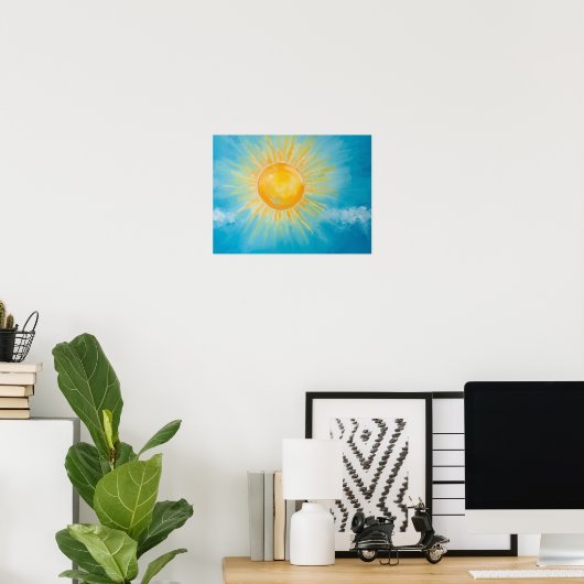 Sunny Blue Sky Art Poster (Heimbüro)