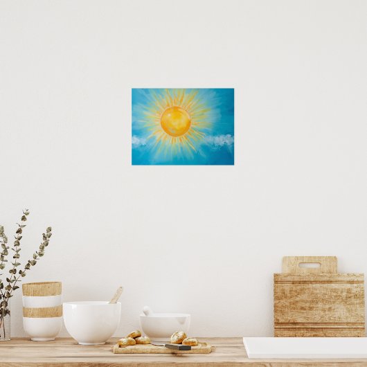 Sunny Blue Sky Art Poster (Küche)
