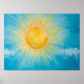 Sunny Blue Sky Art Poster (Vorne)