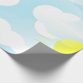 Sunny Blue Summer Sky mit Clouds Besondere Anlass Geschenkpapier (Ecke)