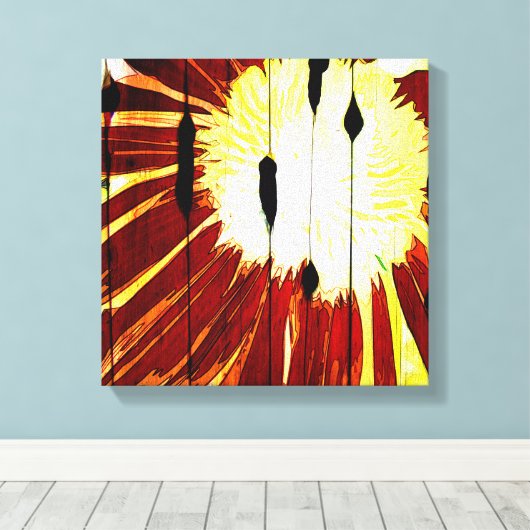 Sunny Blume Barn Leinwanddruck (Insitu (Holzboden))