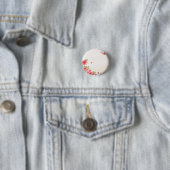 Sunny Blush Pink Blume Butterfly Aquarell Button (Beispiel)