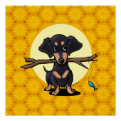 Sunny Boho Dackel Dog Poster (Vorderseite)