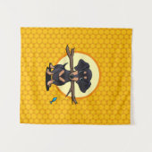 Sunny Boho Dackel Dog Wandteppich (Vorderseite (Horizontal))