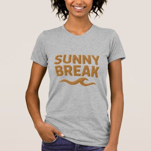 sunny break vacation gold glitter shirt womens s (Vorderseite)