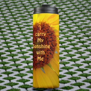 Sunny Bright Big Yellow Sonnenblume Thermosbecher