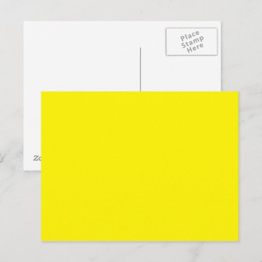 Sunny Bright Yellow Postkarte (Vorne/Hinten)
