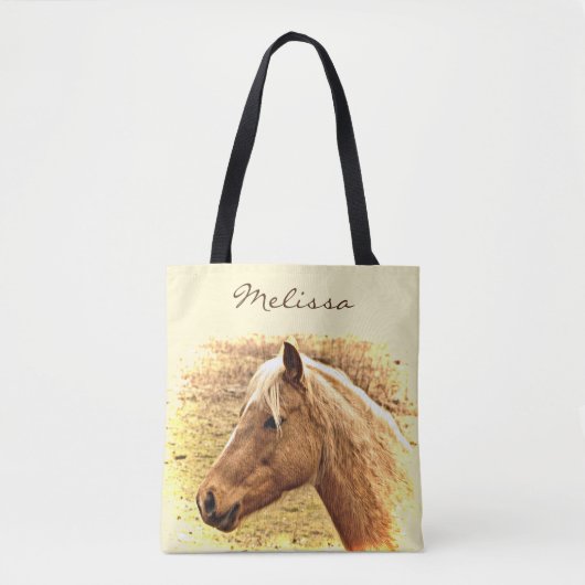 Sunny Brown Gold Horse Tasche (Vorderseite)