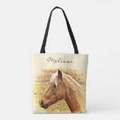 Sunny Brown Gold Horse Tasche (Rückseite)