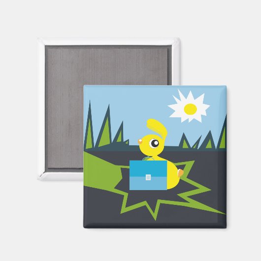 Sunny Bunny Magnet (Vorderseite/Rückseite)