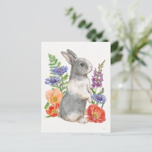 Sunny Bunny Postkarte (Stehend Vorderseite)