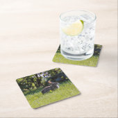 Sunny Bunny Rechteckiger Pappuntersetzer (Vor Ort)