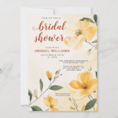 Sunny Butter Yellow Chic Brautparty Einladung (Vorderseite)
