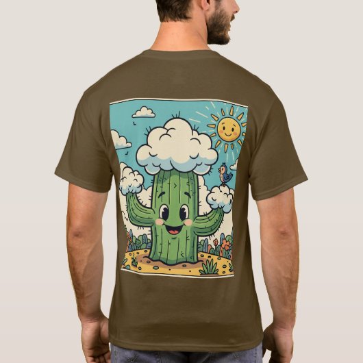 Sunny Cactus Smile T-Shirt (Rückseite)