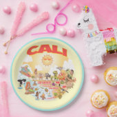 Sunny CALI California Beach Plate Pappteller (Party)