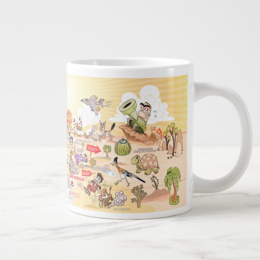 Sunny California Beach Paradise Jumbo Tasse (Rechts)