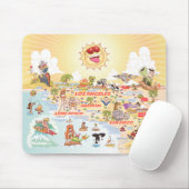 Sunny California Beach Paradise Mouse Pad Mousepad (Mit Mouse)